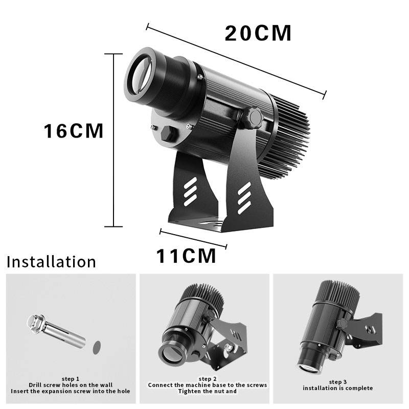 Logo Projector Free Custom Advertising Lights 150W Led Gobo Light Business Sign Wall Projection Lamp Outdoor Waterproof IP67
